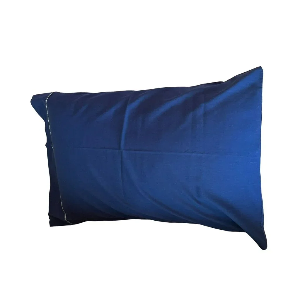 Vintage Cannon Monticello Full Flat Sheet and One Pillowcase Used Blue 2 Piece